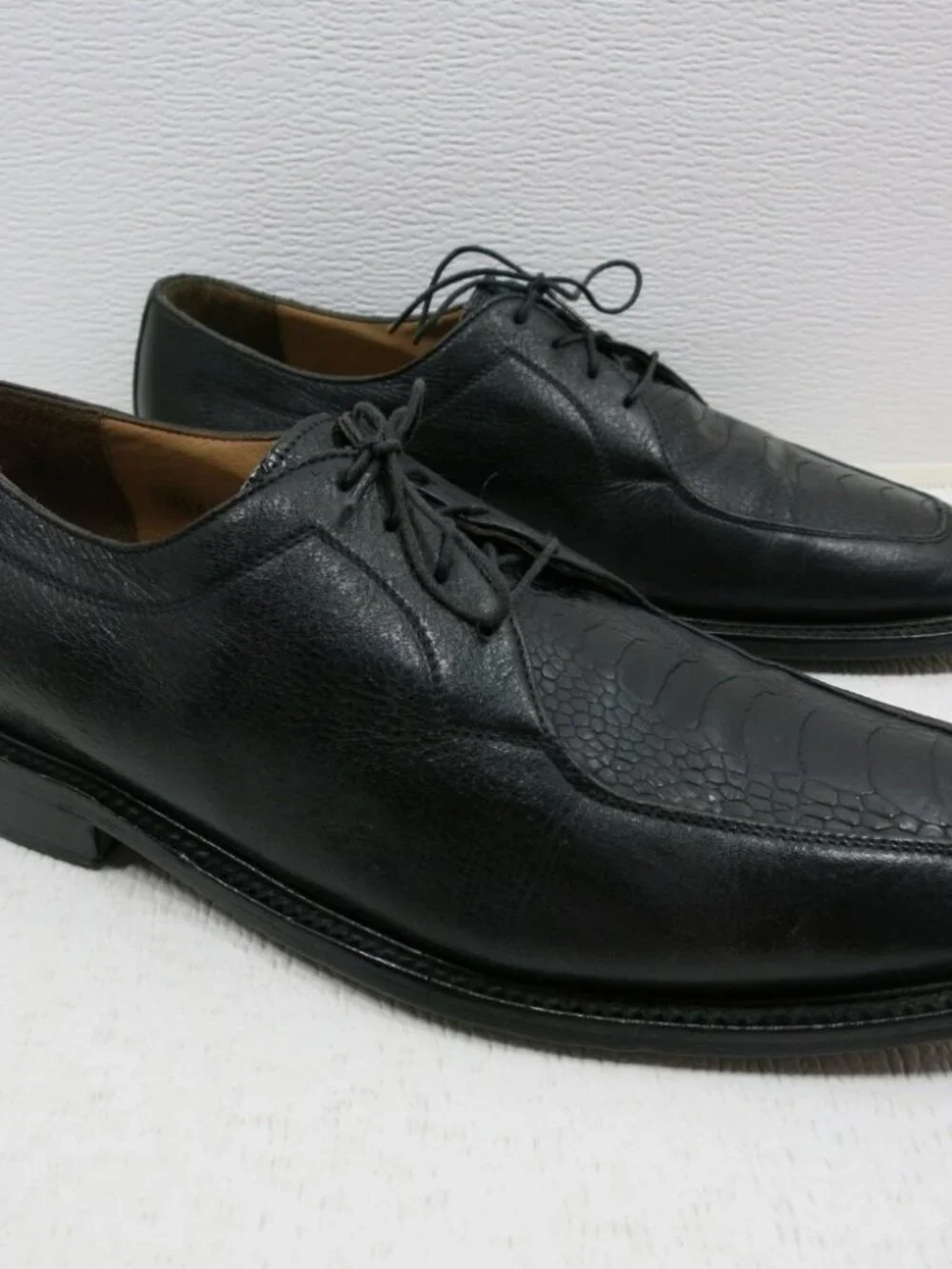 Belvedere Florence Ostrich Leg Leather Men's Oxford Elegant Dress Shoes Size 8.5
